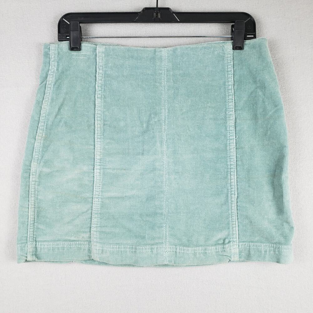 Corduroy Mini Skirt Robins Egg Blue Preppy Light Academia School Girl Size‎ 10